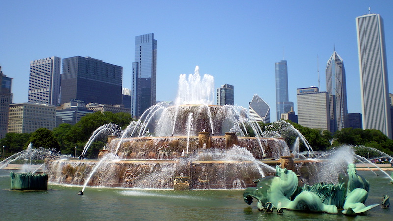 Buckingham Fountain no Grant Park em Chicago
