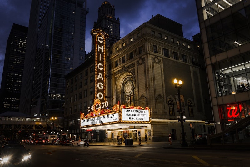 Chicago Theatre à noite