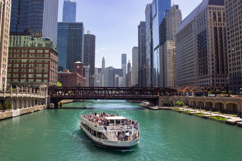 Passeio de barco no Chicago River