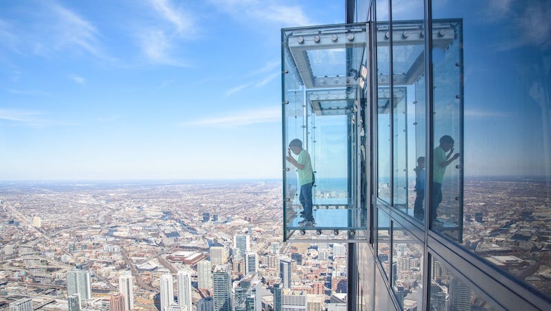 Skydeck 360 na Willis Tower em Chicago