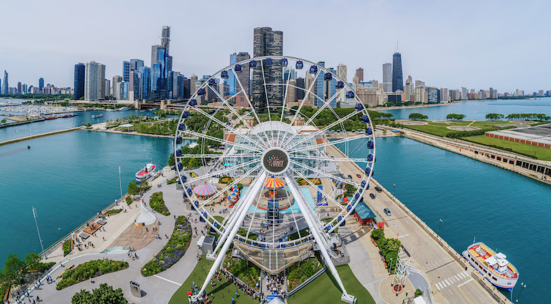 Roda-gigante no Navy Pier em Chicago