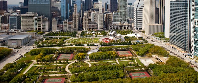 Millennium Park em Chicago: área