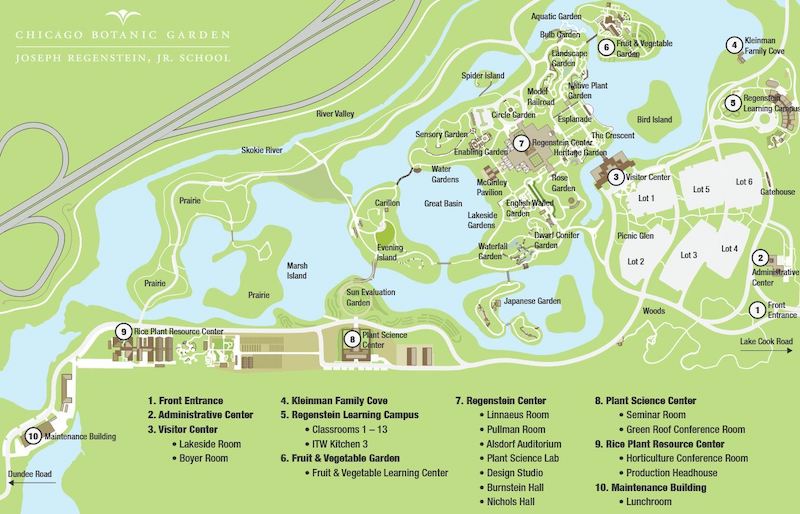 Mapa do Jardim Botânico de Chicago