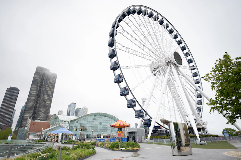 Estrutura da roda-gigante do Navy Pier em Chicago