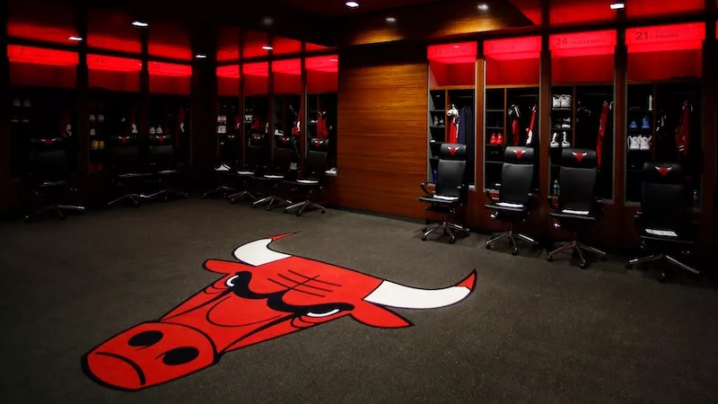 Vestiário do Chicago Bulls no United Center