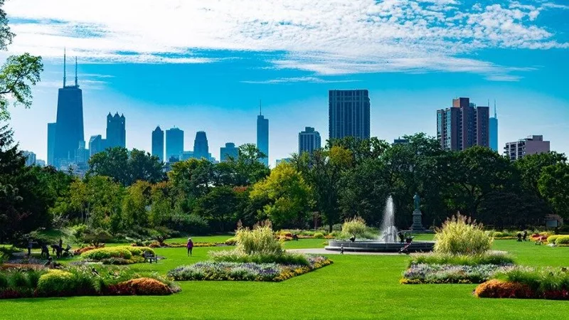 Primavera no Millennium Park em Chicago